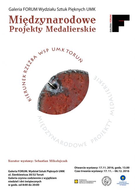 Plakat promujący wystawę Projekty Medalierskie
