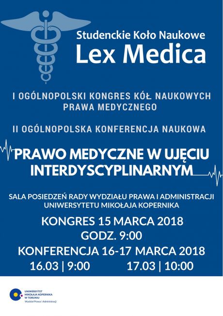 Prawo medyczne w ujęciu interdyscyplinarnym - plakat