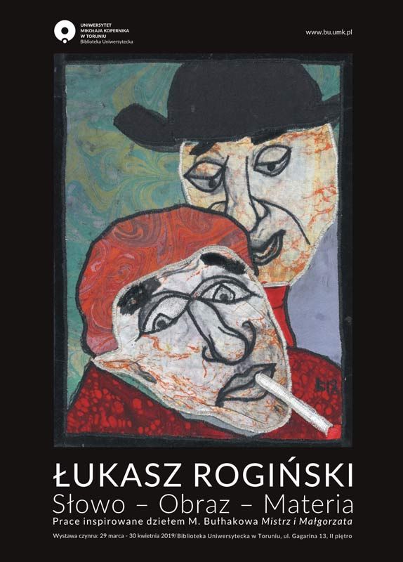 Wystawa prac Łukasza Rogińskiego „Słowo – Obraz – Materia” w Bibliotece Uniwersyckiej