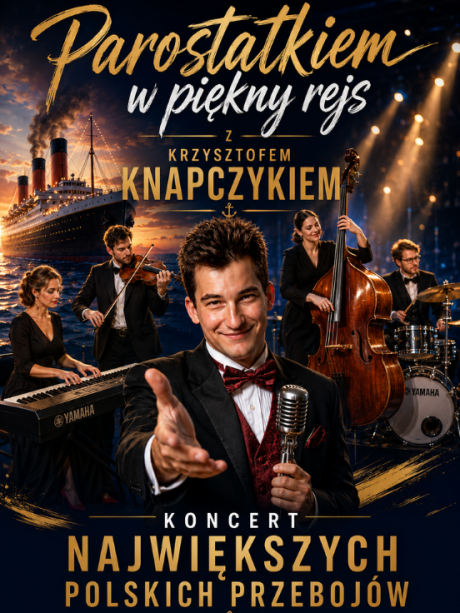 Parostatkiem w piękny rejs z Krzysztofem Knapczykiem Polskie przeboje i Artyści Teatru Wielkiego
